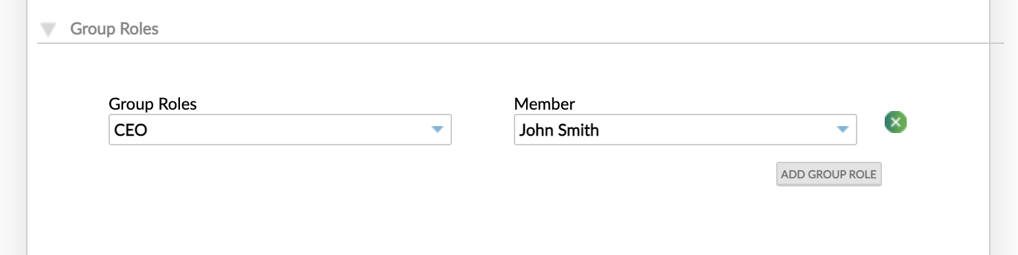 Group Roles. Each group member can have a defined role.